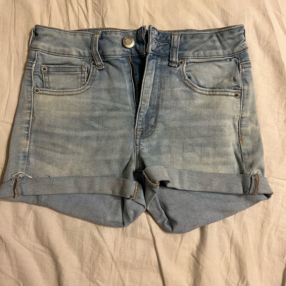 American Eagle Outfitters Blue Jean Shorts Mid-Length